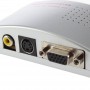 Convertor VGA la TV RCA + SVIDEO - Convertor VGA la Semnal Video RCA + S-Video cu alimentare USB pentru Laptop /  PC
